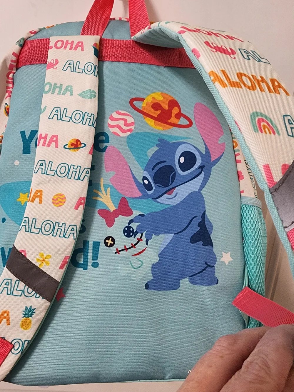 Disney Stitch Scrump Holographic Rainbow Kids Backpack Bioworld